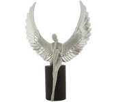 Ala mujer plata y resina negra 24x8x34 cm