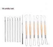 5-61Pcs Pottery Clay Sculpting Tools Pottery Carving Tool Kit With Carrying Case Bag For ceramics Supplies Polymer Sculpture Set
