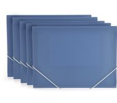 Carpeta con Cierre de Gomas - Tamaño A4+ MAXI (Ideal láminas, Subcarpetas, Documentos) Vital Colors Opacos Acabado Mate y Brillo, lavable y resistente by Office Box.