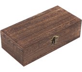 Retro Rectangular Wooden Storage Box Retro Jewelry Box Desktop Organizer Wood Clamshell Container Wooden Gift Box