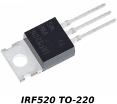 2x TRANSISTOR IRF520 MOSFET N 100V 9.2A 60W TO-220 IRF520NPBF IRF520N