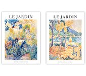 Set de 2 cuadros calidad premium con marco de madera - 30x40 cm o 50x70 cm - POSTER LAB