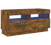 vidaXL Mueble de TV con luces LED 80x35x40 cm, Mueble de Salon, Mueble TV, Mueble TV salon, Mesa de TV, Mueble tele
