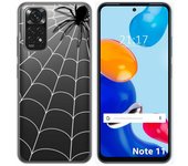 Funda Silicona Transparente para Xiaomi Redmi Note 11 / 11s diseño Araña Dibujos