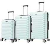 Conjunto de Maletas de Viaje Elegantes: Carcasa Ligera de ABS, Cerradura Numérica, 4 Ruedas Giratorias 360°, Asa Telescópica de Aluminio  Juego de Maletas    Set Trolley Maleta Cabina (7590 M002 8008 6020 D1)