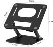 Phone Tablet Stand Adjustable Aluminum Alloy Laptop Tablet up to 17 "Laptop Portable Folding Cooling Stand For Macbook iPad Asus