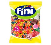 Fini Golosinas caramelos de goma Bolsa de 250u gran surtidos de modelos a elegir fresas salvajes,dedos brillos,dentaduras,huevos fritos,melones,tropy jelly,moras,melecoton,ladrillos,gusanos,huesos brillo,cerezas,beso,botella cola,calaveras,pulpos etc...