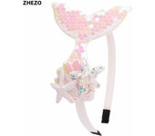 Cosplay Mermaid Headband For Girls Bling Seashell Starfish Birthday Party Hairband DIY Hair Accessories Boutique Gift