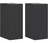 vidaXL Lámparas de pared de exterior (2 unidades) aluminio fundido negro Con sensor No, Sí