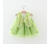 Summer Baby Girls' Princess Party Birthday Dress Sweet Children Clothing Butterfly Wings Fairy Strap Embroidered  Mesh 0-3 Y Kid