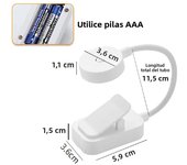 Mini LED Book Light Portable Clip Table Lamp 3 Modes Eye Protection Battery Powered Stepless Dimmable Bedside Study Reading Lamp