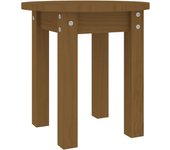 vidaXL Mesa de centro de madera maciza de pino Ø35x35 cm Natural, Blanco, Gris Mesita de Salón o Comedor o Auxiliar Mesa de Café Meuble Salón