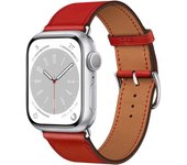 Correa de Piel para Apple Watch 49mm 46mm 45mm 44mm 42mm 41mm 40mm 38mm iWatch Series 10 9 8 7 6 5 4 3 2 1 SE Ultra 2 Pulsera de Cuero Suave Hebilla Cuadrada para Reloj Apple
