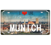 Vintage Ibiza Egypt Munich Haikidiki City Metal Sign License Plate  Wall Art Decor for Home Shop Club Bar  xCM DCA