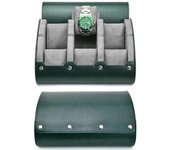 Watch Roll Case Organizer - PU Leather Watch Travel Case for Men and Women - 3 Watch Carrying Case and Display, Watch Organizer