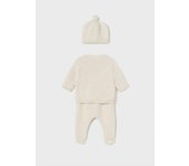 Conjunto bebé polaina y gorro tricot de Mayoral