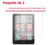 2-Pack Glass Screen Protector for Kindle Paperwhite 7.0 (12th gen,2024) 6.8'' (11th Generation,2021) colorsoft Signature Edition