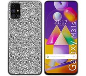 Tumundosmartphone Funda Gel Tpu para Samsung Galaxy M31s diseño Letras Dibujos