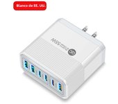 55W Fast Charging Charger 6Ports USB Type C Charger For Samsung A23 S23 iPhone 15 14 Xiaomi Tablet Portable Wall Mobile Charger