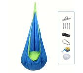 1pc Cozy Swing Pod Chair Hammock Durable Air Cushion Adjustable Rope Comfortable Seat Nest for Relaxation Indoor and Outdoor Use