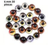 30Pcs 6/8/12/16mm Mixed Style Eyes Round Time Gem Cover Glass Dome Jewelry Pendant Settings