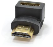Actecom Codo Adaptador HDMI 1.4 Negro Ángulo 90º Grados Empalme Extensión Unión Enchufe ARC Video 3D XHD 4K Full HD 1080p