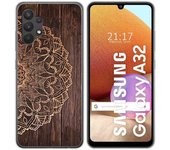 Tumundosmartphone Funda Gel Tpu para Samsung Galaxy A32 4G diseño Madera 06 Dibujos