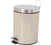MSV Cubo de Basura de Acero Inoxidable y Metal 3L para Papelera de Baño