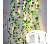 Flower Green Leaf Fairy Lights USB And Battery Powered Ivy Vine String Light For Party Wedding Room Courtyard Decoration
