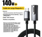 Essager 140W USB Type C to MagSafe3 Magnetic Charging Cable LED PD3.1 Fast Charging 5A For MacBook Air/Pro