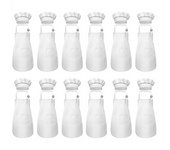 24-Piece Children's Apron and Chef Hat Set Adjustable Children's Kitchen Apron for Cooking and Painting