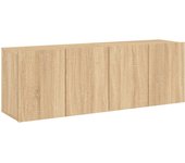 vidaXL Muebles para TV de pared 2 unidades 60x30x41 cm, Mueble de Salon, Mueble TV, Mueble TV salon, Mesa de TV, Mueble tele