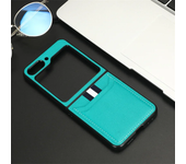 Leather Phone Case for Samsung Galaxy Z Flip 6 5 4 3 Flip6 Flip5 Flip4 Flip3 with Card Holde Fall Protection Sleeve Cover