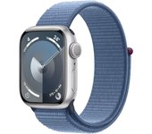 Apple Watch Series 9 GPS 41mm Caja de aluminio plata con correa deportiva loop azul invierno