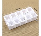 10 Grid Plastic Rectangular Compartment Storage Box Earrings Jewelry Bead Box Container Display Storage Box