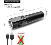 Powerful Mini Portable Alloy Variable-focus LED Flashlight Uses 18650 Battery USB Rechargeable Waterproof Outdoor Camping Torch