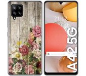 Tumundosmartphone Funda Gel Tpu para Samsung Galaxy A42 5G diseño Madera 08 Dibujos