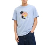 JJPALM TEE SS CREW NECK  Chambray Blue