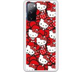 Funda original compatible con Samsung Galaxy S20FE - S20 Lite 5G - Hello Kitty Lazos Rojos y Topos