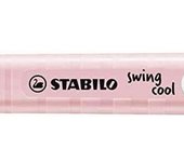 Stabilo Swing Cool Marcador Fluorescente - Cuerpo Plano - Punta Biselada - Trazo 1-4mm - Tinta Base Agua - Rubor Rosa (10)