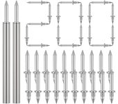 200 Pcs Double-head Skirting Thread Seamless Nail,rust-proof No Trace Skirting Thread Screws Set With 2 Rods, With Nail
