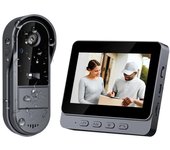 Timbre inalámbrico con Cámara exterior impermeable de 1080P, videooportero inalámbrico con Pantalla de 4,3 ", Ángulo de Visión de 170 °, videooportero familiar, videoportero doméstico, intercomunicador sin WiFi.