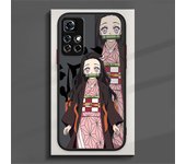Demon Slayer Art Anime Phone Case For Redmi Note 13 12 11 10 9 8 Pro Plus S T 5G 4G Matte Frosted Translucent Cover