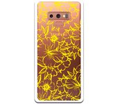 Funda compatible con Samsung Galaxy Note 9 - Flores Contorno Amarillo