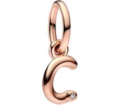 2023 New 925 Silver Plated Rose Gold Letter a-z Script Alphabet Dangle Charm Fit Pan Bracelet DIY Romantic Jewelry Gift