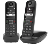 Gigaset Teléfono Inalámbrico DECT AS690 Duo Negro (Black)