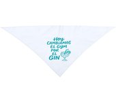 MERCHANDMANIA 5 Pañoletas triangulares suaves frase graciosa hoy cambiamos el gyn por el gin moda cuello fiestas