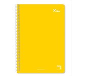 Pacsa - CUADERNO SERIE XTRA 60GR.TAPA CONTRACOLADA FOLIO (215X310MM.) 80 HOJAS CUADRÍCULA 4X4 COLOR AMARILLO PACSA 16050 16050