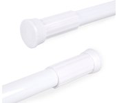 Barra Extensible Ajustable de Aluminio para baño, ropero, Armario y Cocina. Fácil Montaje, sin taladros ni Tornillos. Barra de tensión telescópica.