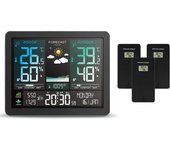 Multifunction Weather Station Alarm Clock Color Screen Sunrise and Sunset Thermometer Hygrometer with Wireless Outdoor Sensor